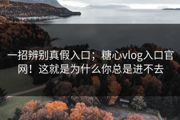 一招辨别真假入口；糖心vlog入口官网！这就是为什么你总是进不去